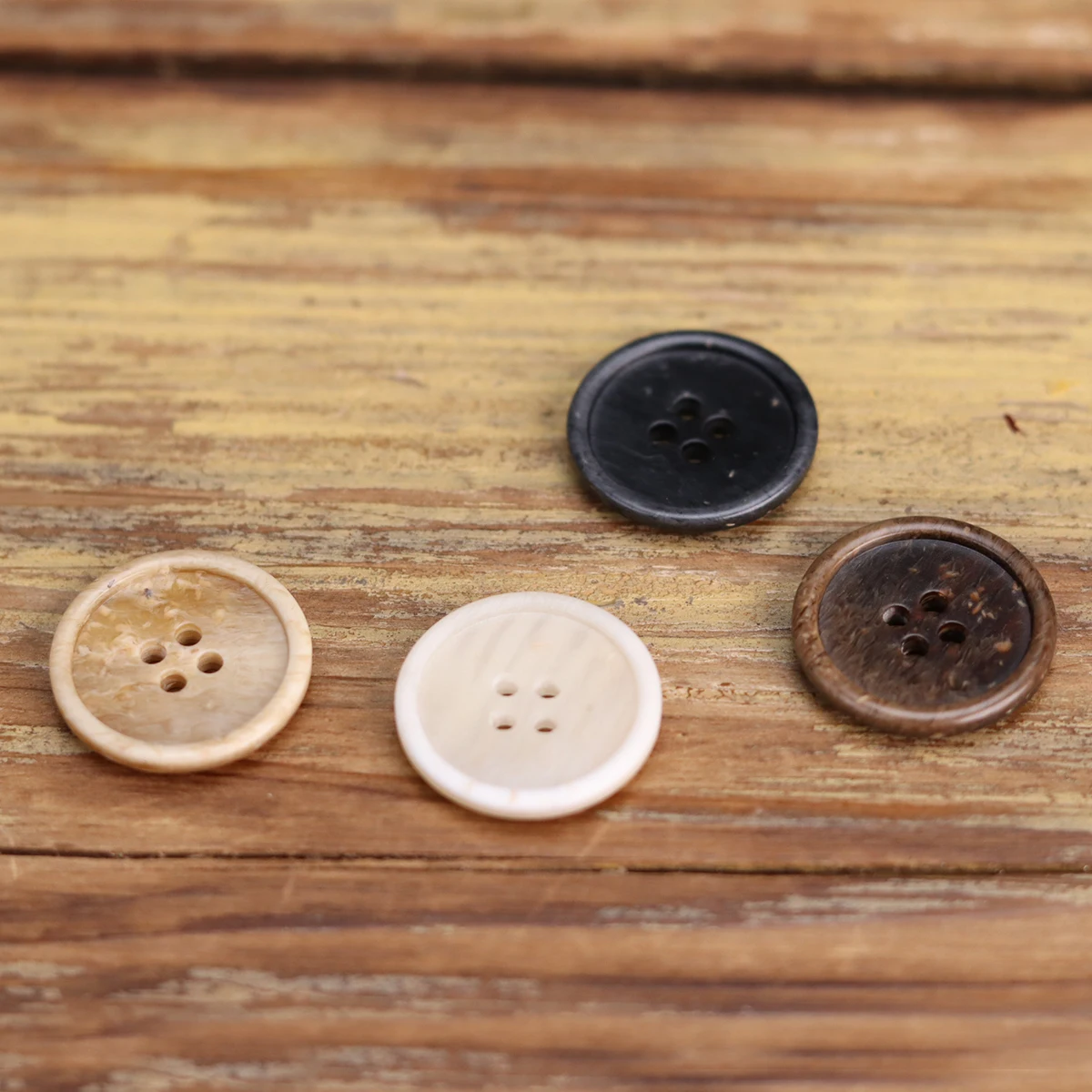 Wood Immitation Polyester Buttons For Casual Clothing New Series Sweater Uniform Pants Classic White Suit Coat Button For Knit 3