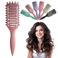 Curly Hair Brush Hollow out Curl Define Styling Brush Beard Comb Styling Detangling Brush Multi-purpose Home Styling Tools 1