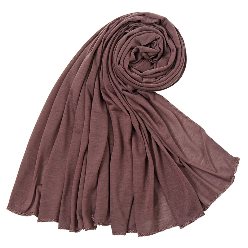 Needs & Wants® Sciarpa Hijab In Jersey A Coste Elasticizzato - Maxi Scialle 182x81 Cm In Cotone E Viscosa - Morbido E Traspirante