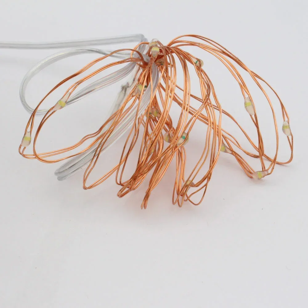 3AA Battery Operated 2M 20 LEDs Luces Lights Copper Wire Timer Christmas Party Decoration Garland Fairy Light Strings for Home