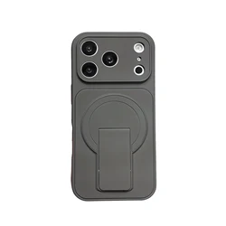 MagSafe Flip Kickstand Shockproof Phone Case with Magnetic Wireless Charging Cover - iPhone 12 Pro Max (GRAY)