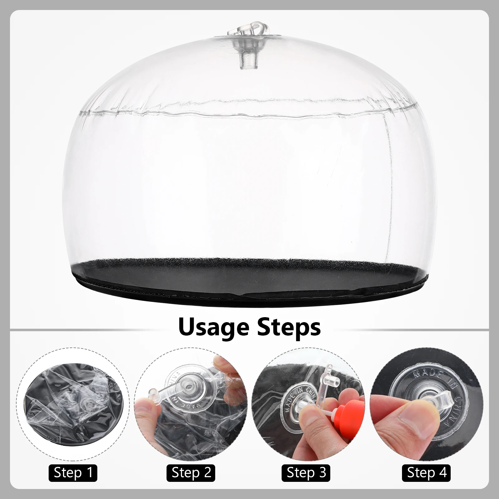 5 Supporti Per Cappelli Gonfiabili Amosfun – In PVC, Misura 19x14x14 Cm, Antipiega, Per Berretti E Cappelli, Uso Domestico E Negozi - 2
