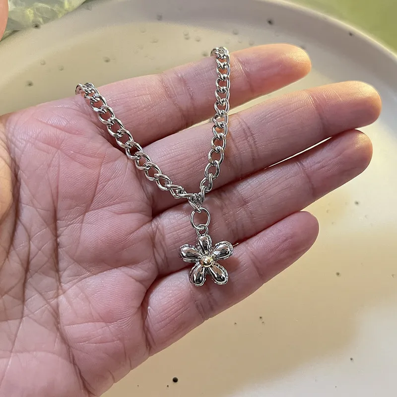 Chain Heart Black Pendant | Black Heart Necklace Women