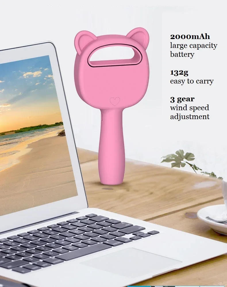 Dryer USB Rechargeable Air Lovely Conditioning Cooler Fan Eyelash Extension Supplies Handheld Mini Air Cooling Fan Eyelash Fan