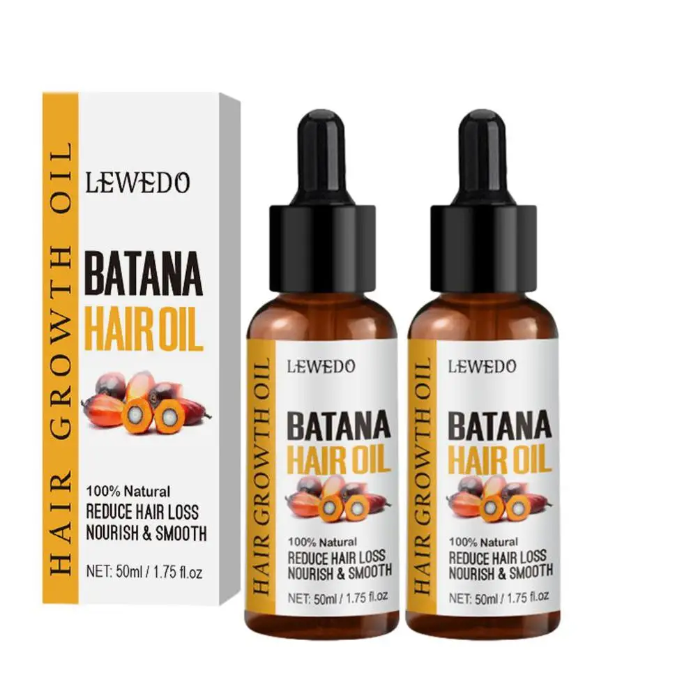 Natural Batana Hair Oil Hair Growth Pure Batana Oil Hair Shine Strengthen Women Prevent Loss Eliminate Split Ends 1/2PCs