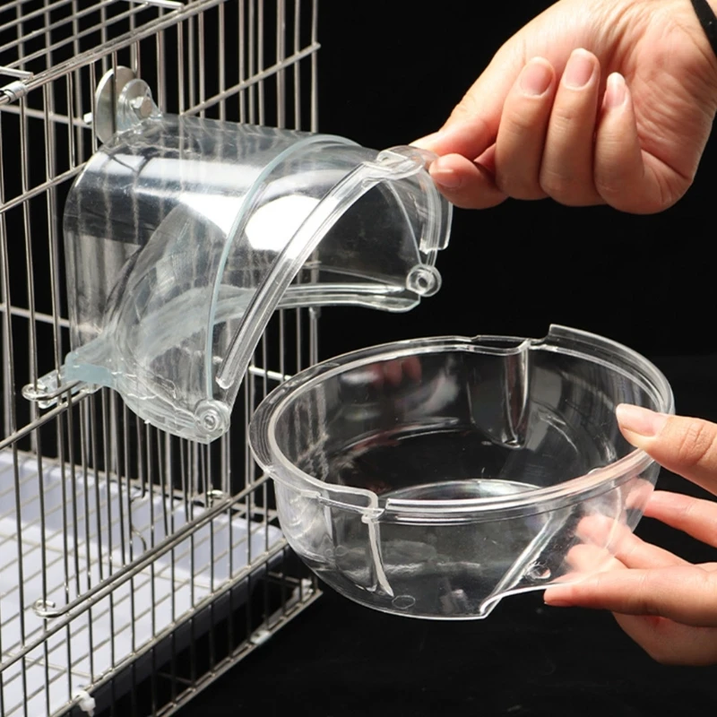 Parrot Bathtub For Cage Pet Bird Bath Tub Screw On Parrot Bath Tub Shower Box Transparent Bathing