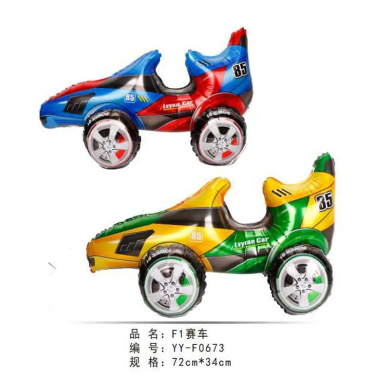 3D Cartoon Car Foil Balloon Buggy Racing Digging Train Gift Baby Shower Birthday Party Decorations Kids Toys Helium