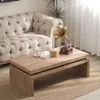 Rectangle Coffee Table for Living Room, Mid Century Modern Coffee Table, Solid Wood Center Table Accent Tea Table for Apartment 3