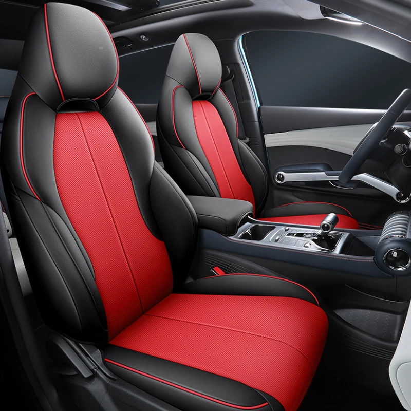 BYD Atto3 Yuan Plus용 통기성 가죽 카시트 커버, 사계절 범용 올 인클루시브 특수 시트 쿠션, 자동차 인테리어