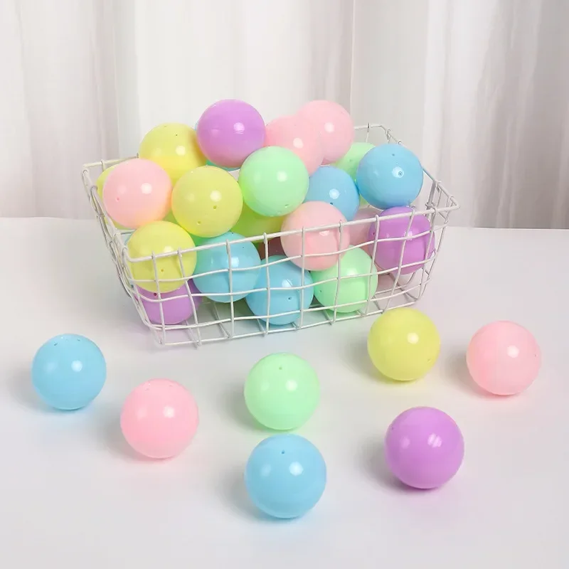 

50mm Solid Colored Empty PP Plastic Toy Capsules for Vending Plastic Toys Ball 100pcs/Lot Lottery Draw Surprise Free Shipping