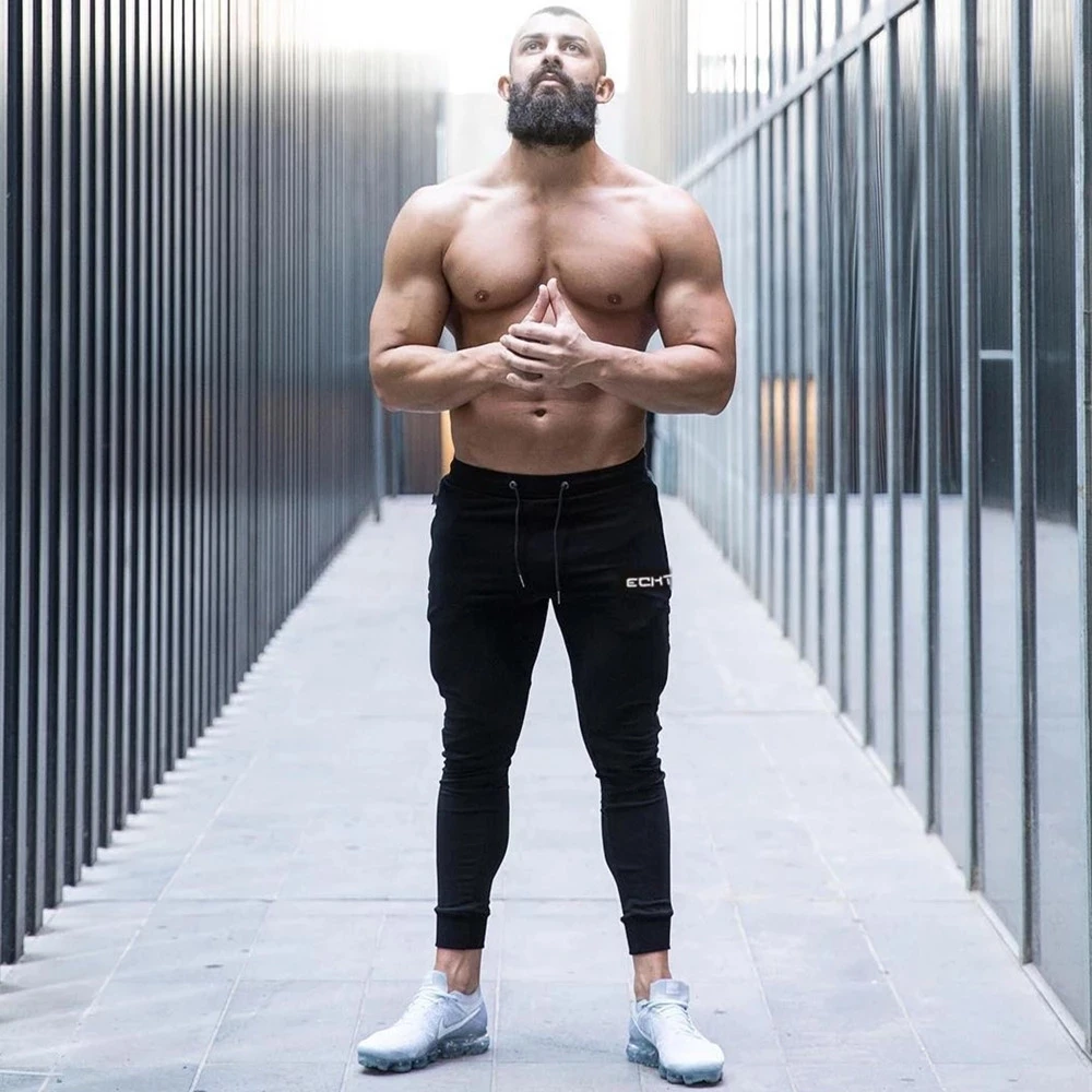 Gym Skinny Jogger Pants Men Running Sweatpants Fitness Bodybuilding Training Track Pants Sportswear Male Cotton Jogging Trousers 5