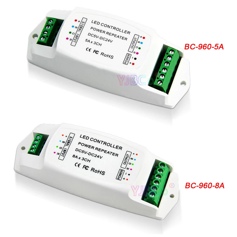 new arrival constant voltage led power repeater 1chx10a 3chx5a 3chx8a rgb controller output cv pwm signal dc5v 24v RGB LED Power Repeater Constant Voltage PWM Lamp Controller 3000V optoelectronic isolation DC 5V-24V 5A*3CH 8A*3CH Light Dimmer