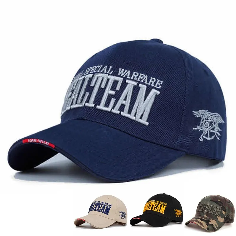 SEALTEAM 편지 자수 야구 모자 봄과 가을 야외 조절 캐주얼 모자 선 스크린 모자