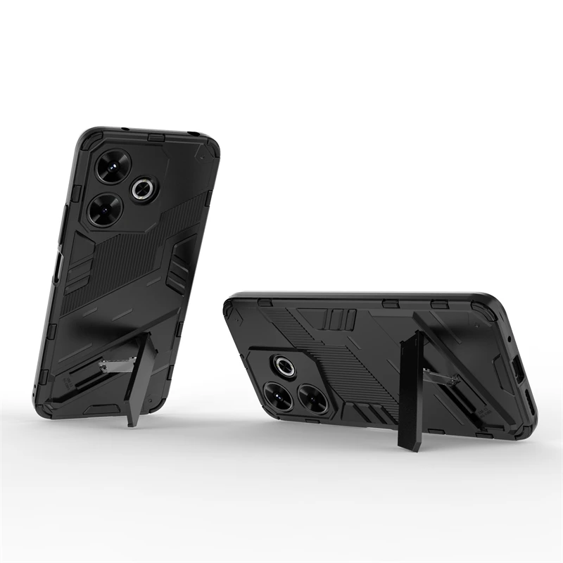 Enhanced Silicone Armor Phone Case with Invisible Holder