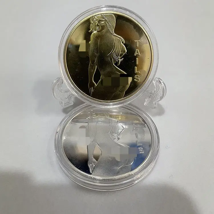 

Russian lucky Lucky coin Girl Love commemorative coin Gold Foreign currency 3#