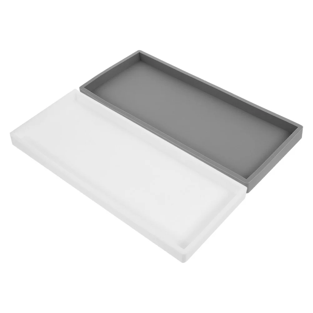 

2 Pcs Silicone Storage Tray Bath Tub Delicate Finishing Countertop Bathroom Silica Gel Vanity Trays For