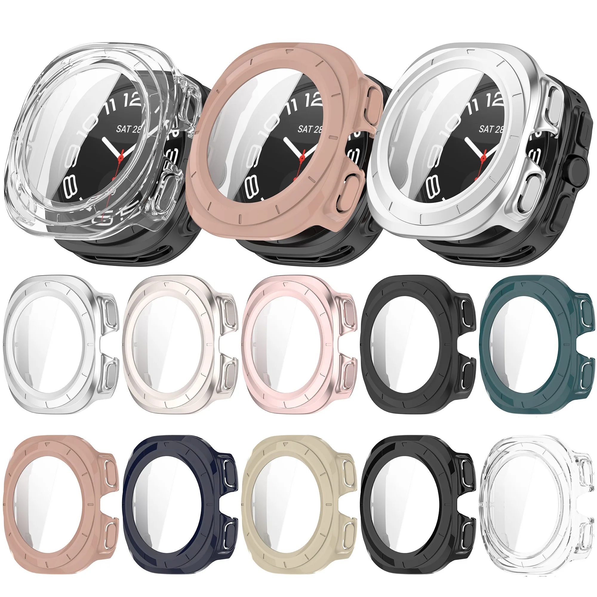 Galaxy Watch 7 Ultra Protective Case & All-Inclusive Tempered Glass Screen Protector