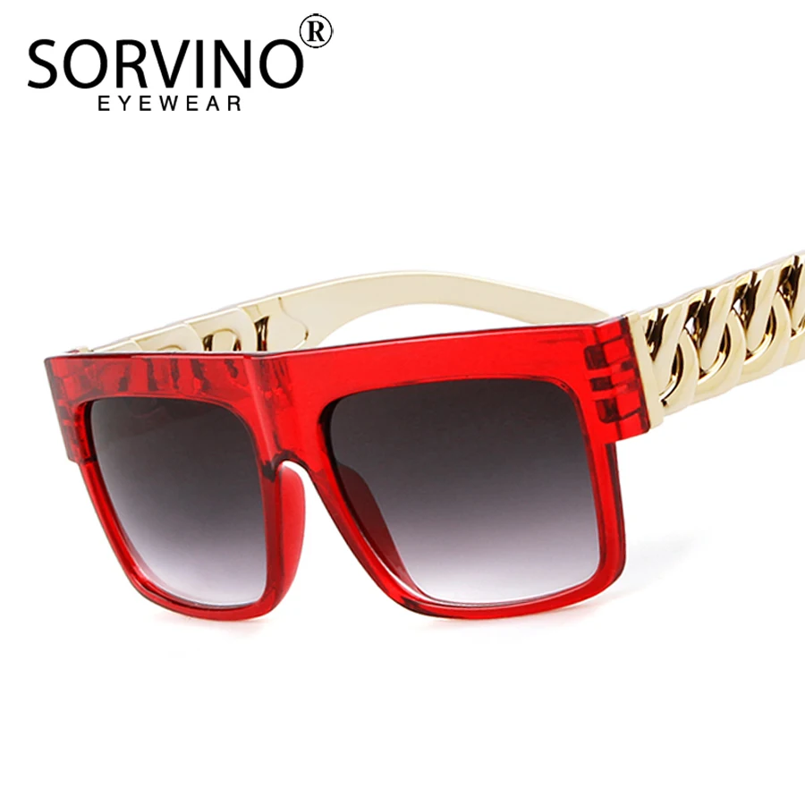 

SORVINO Retro Oversized Square Sunglasses Men Women 2020 90s Designer Brand Big Mirror Flat Top Sun Glasses Shades Oculos SP156