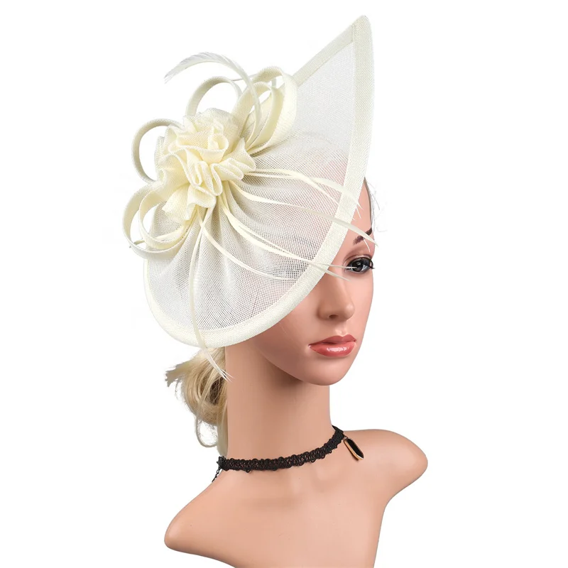 Bride Fashion Feather Headdress Horse Racing Headdress Celebrity Evening Dress Top Hat Female Party Hair Accessories