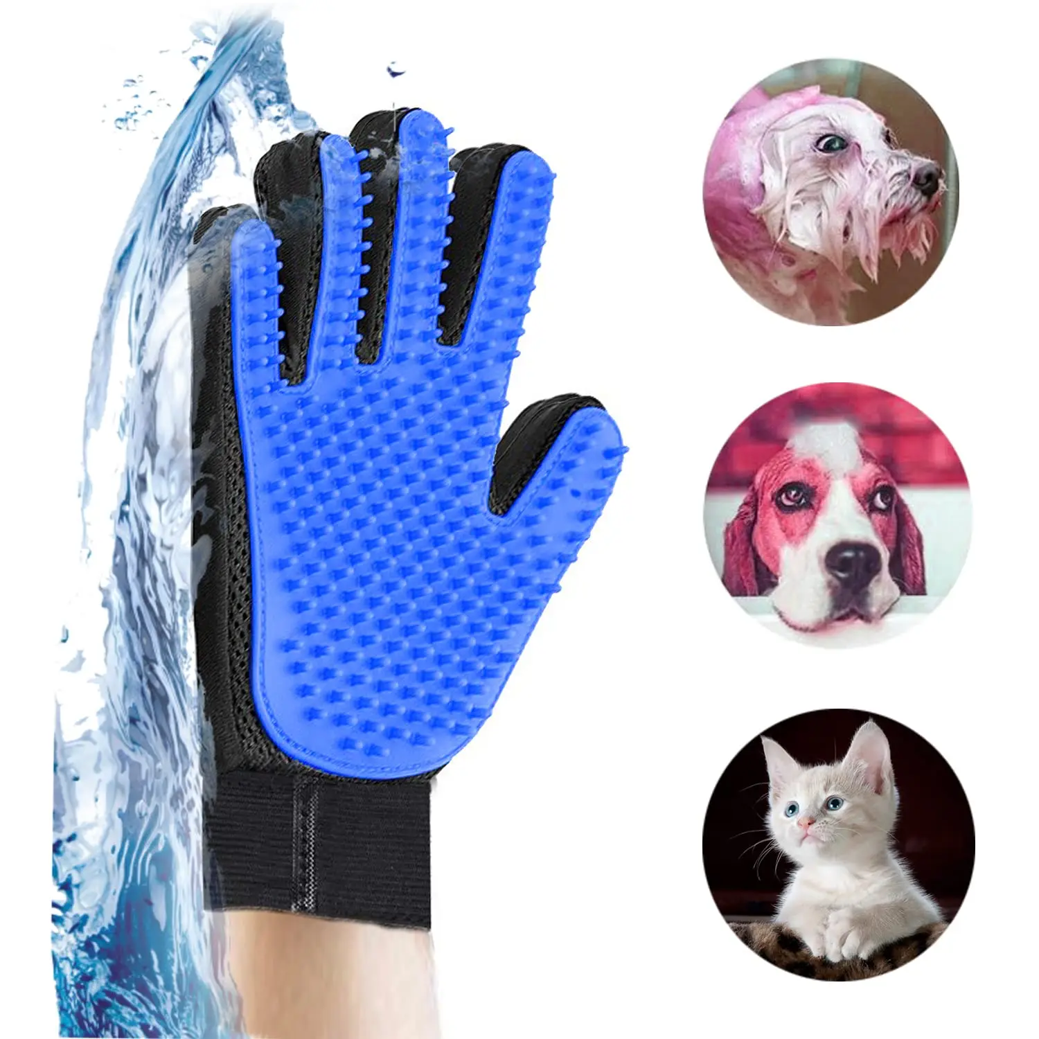 1PC Cat Hair Remove Gloves Rubber Pet Beauty Cleaning Grooming Effective Massage Dog Combs Floating Brush 6 Color._voghion.com