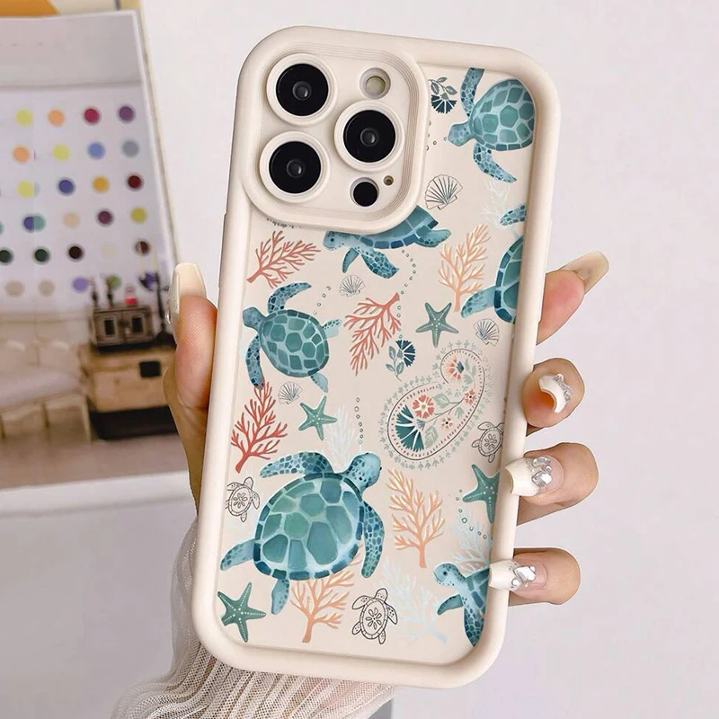 Vibrant Sea Turtle Art Phone Case Cover