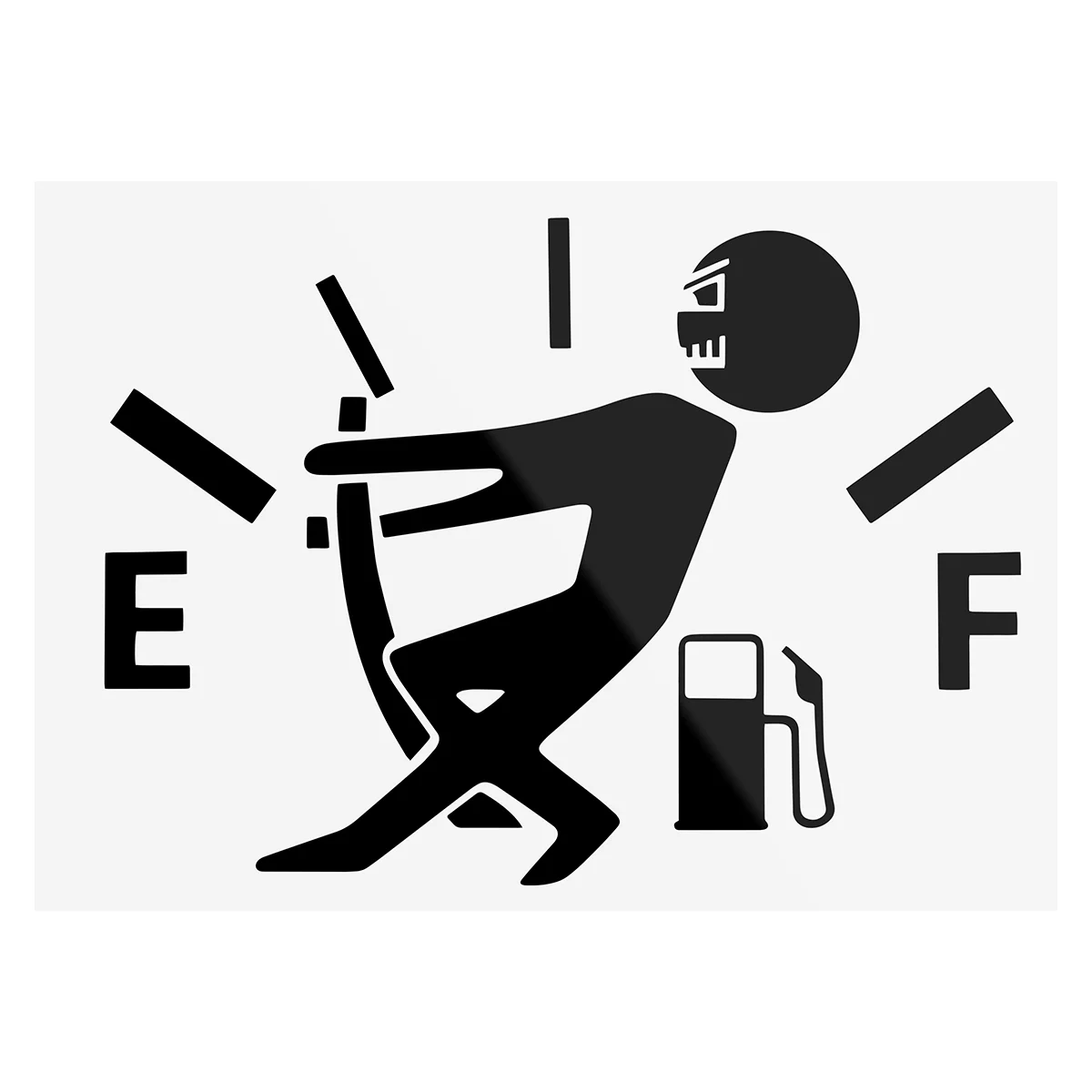 

Funny Car Sticker Fuel Gage Empty Sticker Car High Gas Consumption Decal Pull Fuel Tank Pointer Decal Car Van Truck Decal