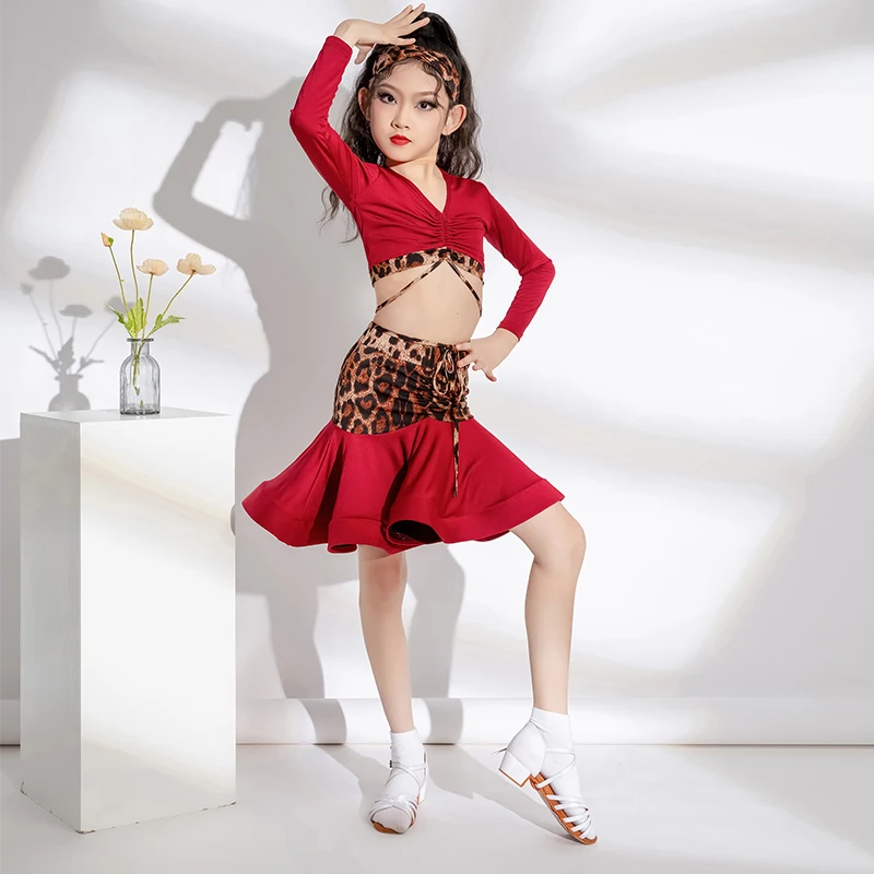 Costume Da Ballo Per Bambina 11-12 Anni - Joblot Ridotto - Tema Leopardo E Gonna Azzurra - Nuovo
