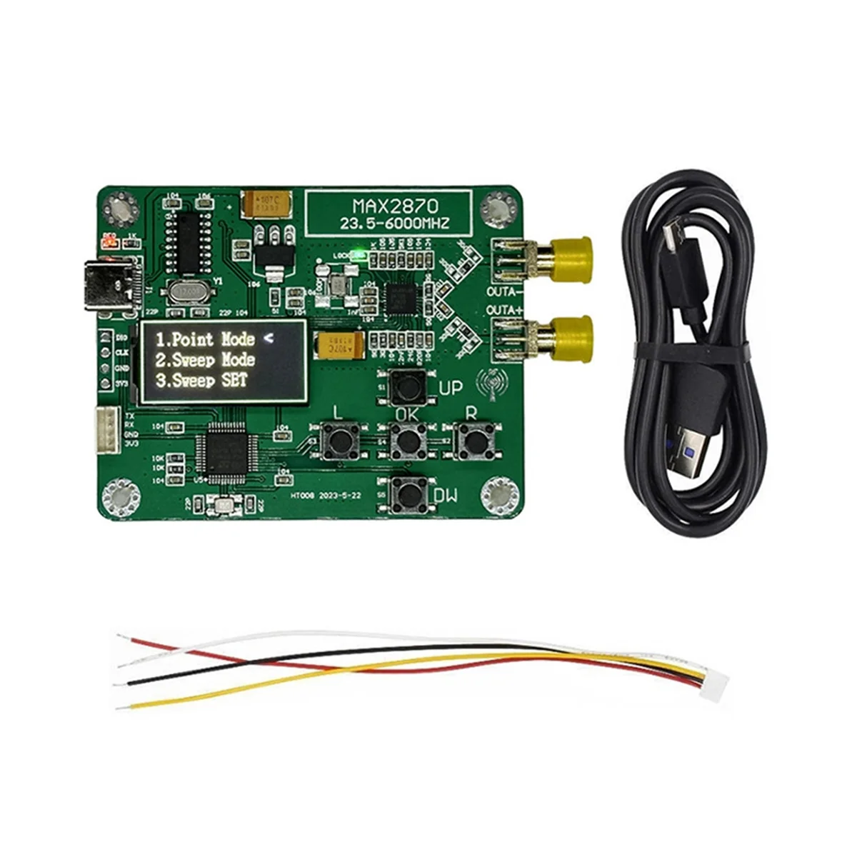 

HT008 источник сигнала MAX2870 STM32 23,5-6000 МГц, генератор сигнала, источник сигнала, поддержка точки/режима подметания