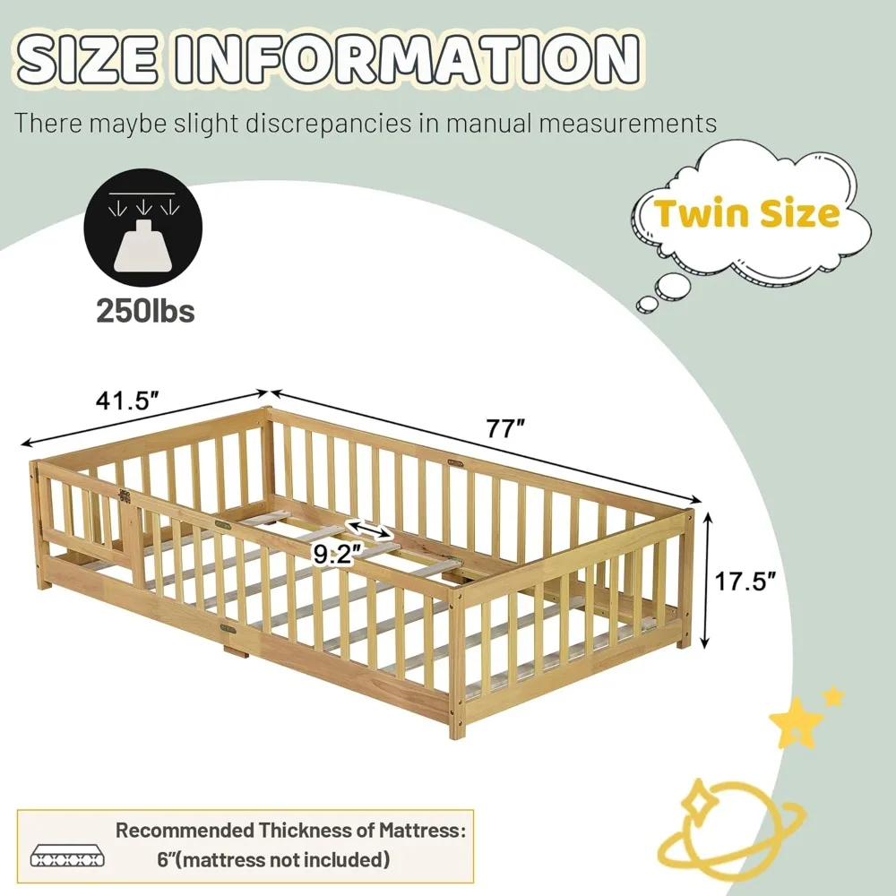 Montessori Twin Floor Bed 2