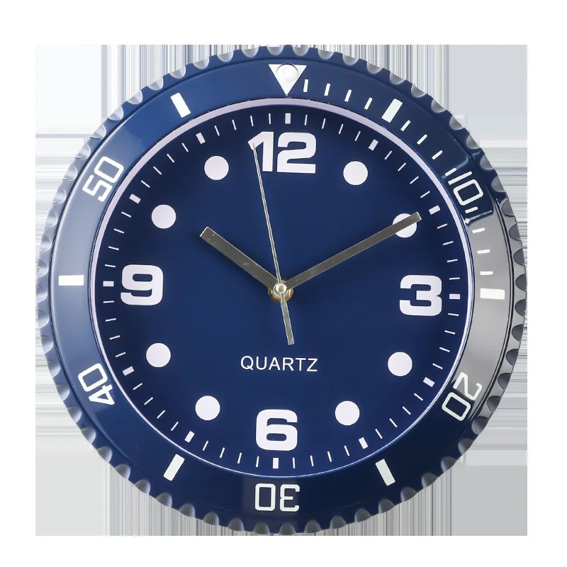 28CM Luxury Wall Clock Design Metal Art Large Digital Luminous Wall Rol Watches Clock House Living Room Decoration