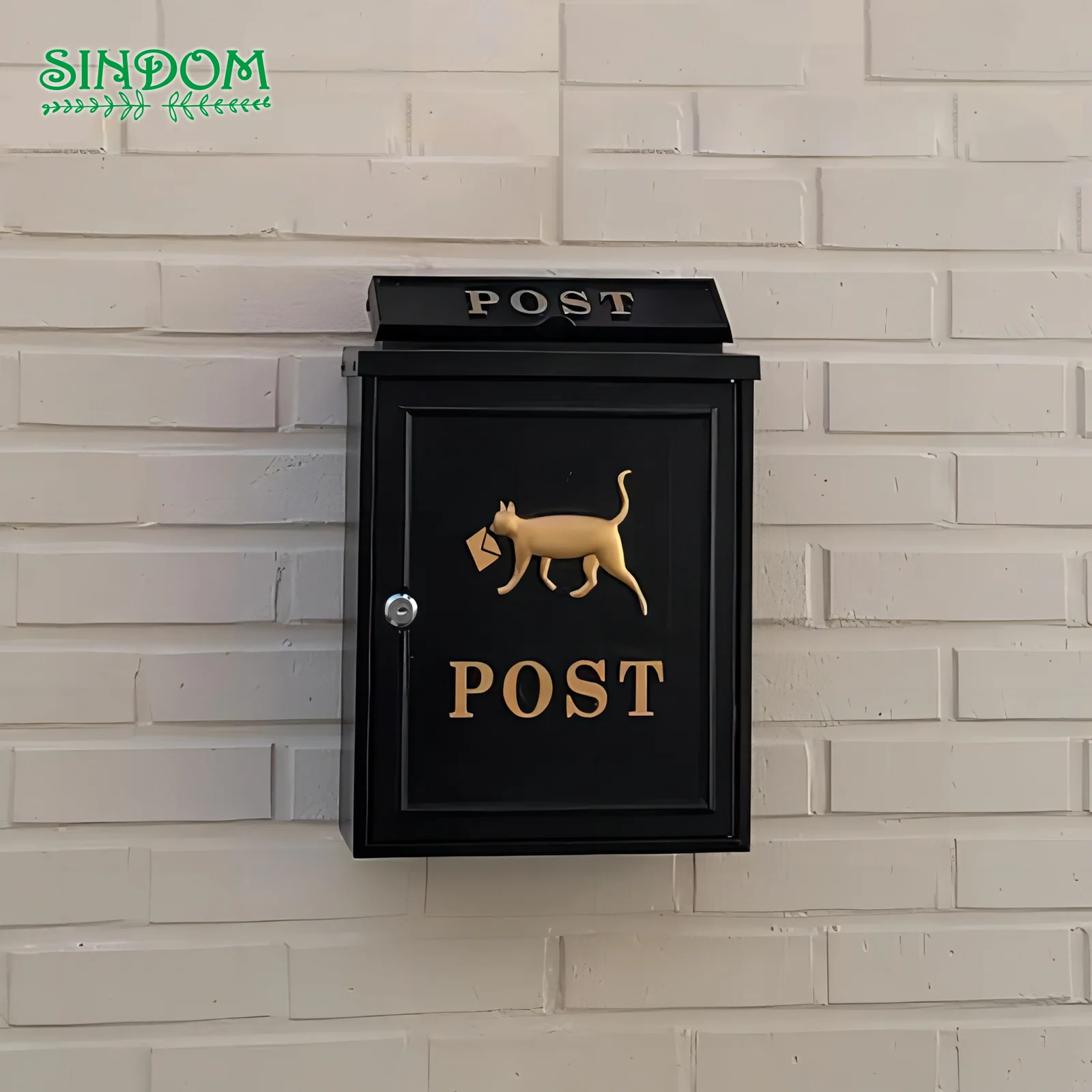 Residential Letter Cat Post Box Lockable Modern Mailbox for Wall wall mounted mailbox