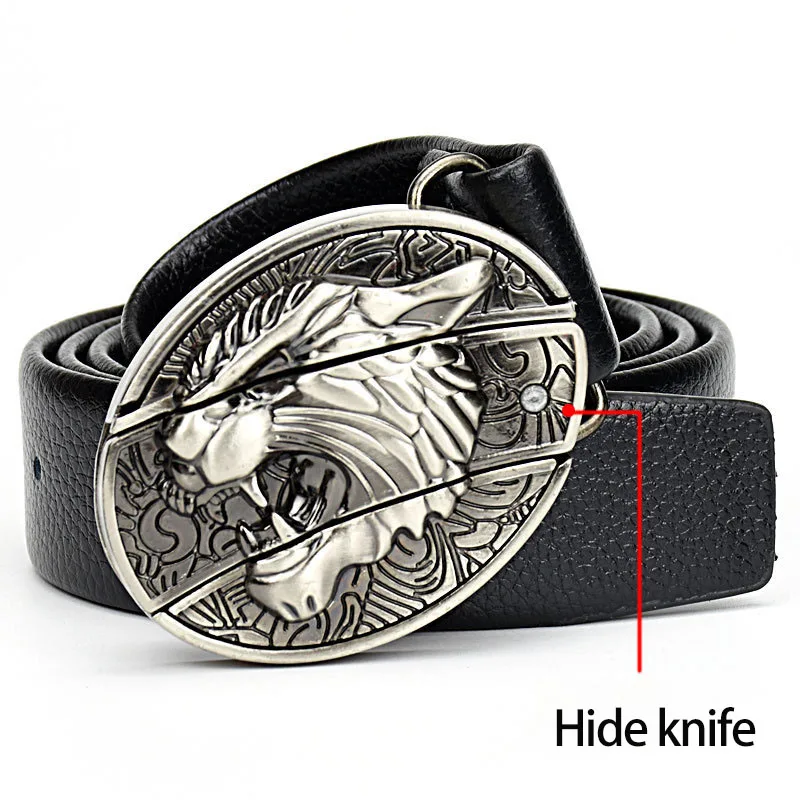 

New Men's Belt Fashion Hide Knife Buckle Outdoors Casual Belt Fashion Young Men's Trouser Designer Luxury Brand Belts