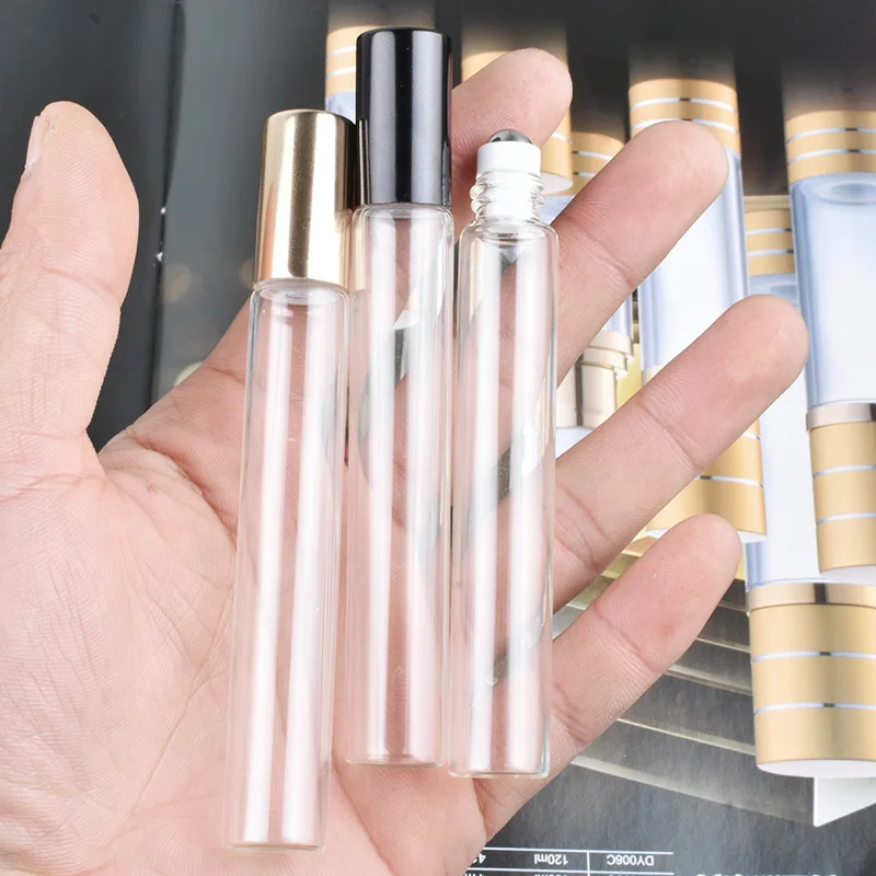 1ml 2ml 3ml 5ml 10m Roll on Bottle Thin Glass Essential Oil Bottle wih Metal Roller Ball Aromatherapy Glass Vials metal aromatherapy machine 260ml essential oils diffuser air humidifier 7 colors night light auto shut off timer office bedroom
