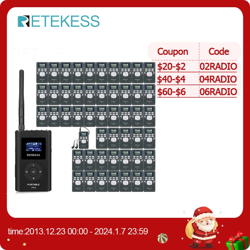 Retekess Transmissor fm Voz Sistema de Transmissão sem Fio Receptor de Rádio fm Tour Guide Meeting Igreja de Treinamento Pr13 Ft11