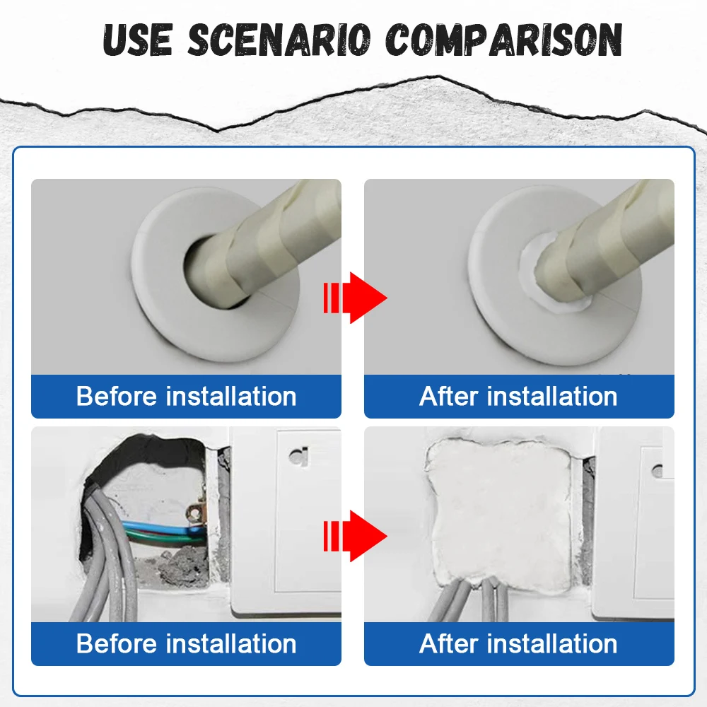 2/5pcs Wall Hole Sealant Waterproof Sealing Solid Glue for Sewer Pipe Wall Hole Repair Household Tool wall hole sealant