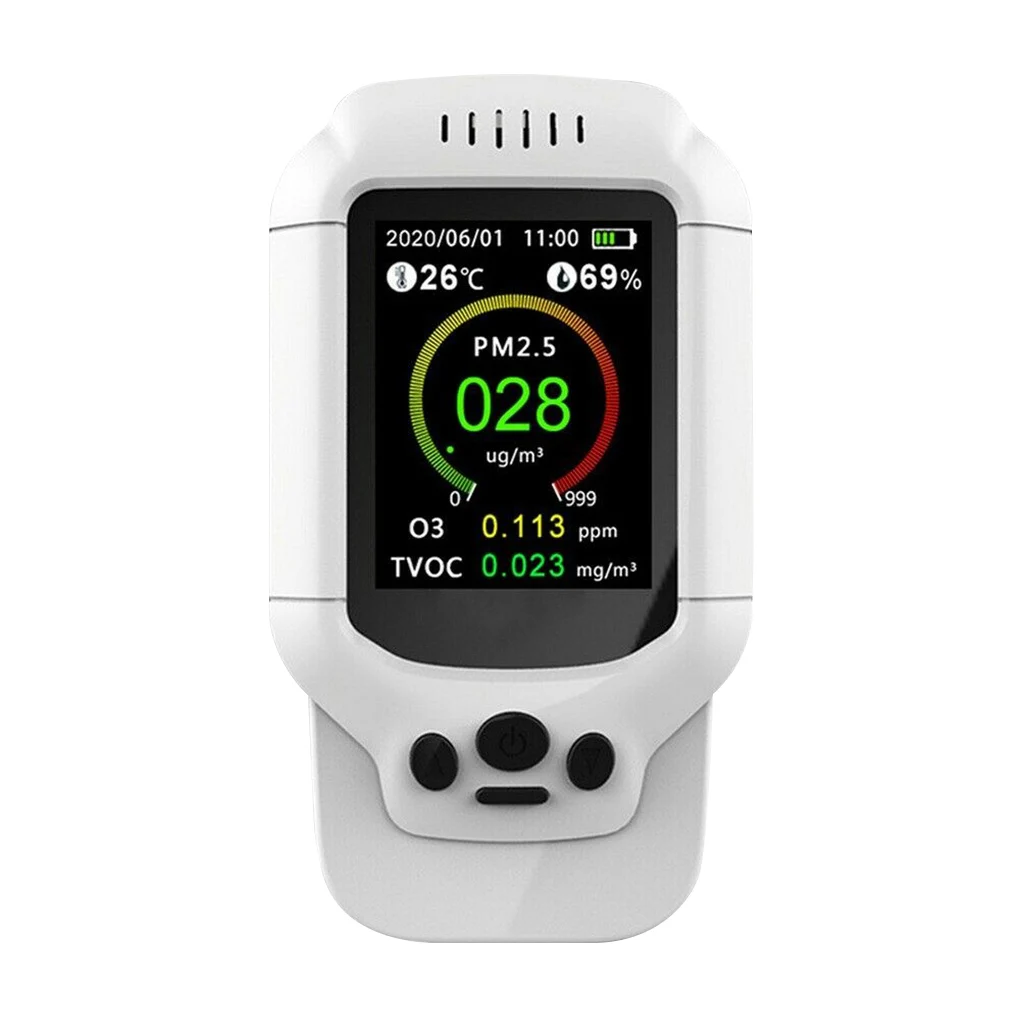 

Air Quality Detector with LCD Display Pollution Tester Indoor Temperature Humidity Sensor Home Accessories