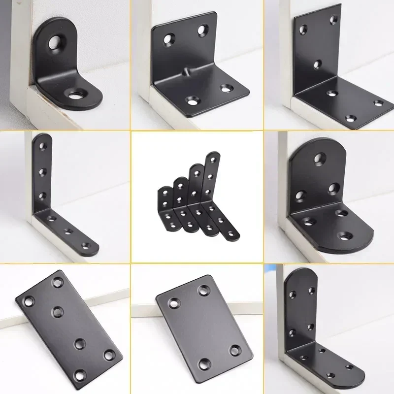 10 Conectores Angulares De Acero Inoxidable En L - Para Reforzar Muebles De Madera, Mesas O Sillas