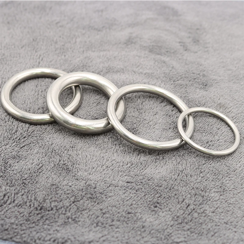 Orings 304 Stainless Steel Seamless Circular Round Ring Smooth Solid O Ring Rigging Marine Boat Pet Yoga Hanging O-ring