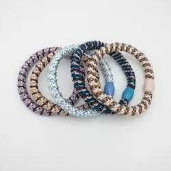 Set of 5 Colorful Elastic Hair Tie Bracelets (Color 6)
