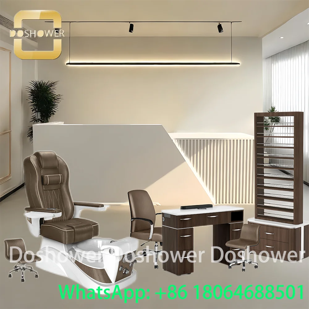 Autofill Pedicure Chair Seat Cover Package With Manicure Pedicure Chair Package For LED Lighting Throne Spa Chairs