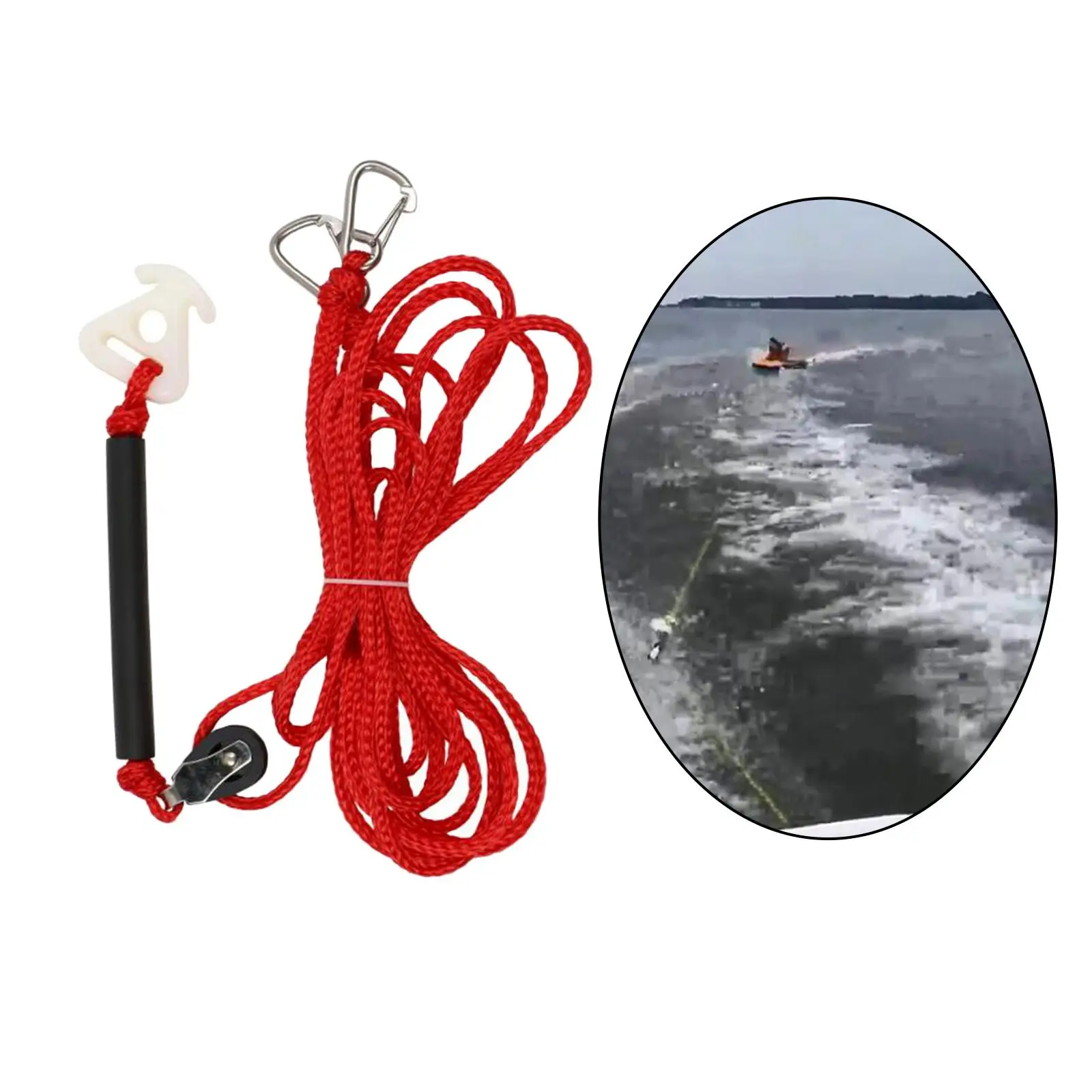 Tow Harness Watersports Rope Hook 12ft Connector & Pulley for