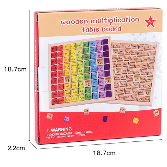 Montessori Educational Wooden Toys for Kids Children Baby Toys 99 Multiplication Table Math Arithmetic Teaching Aids 5