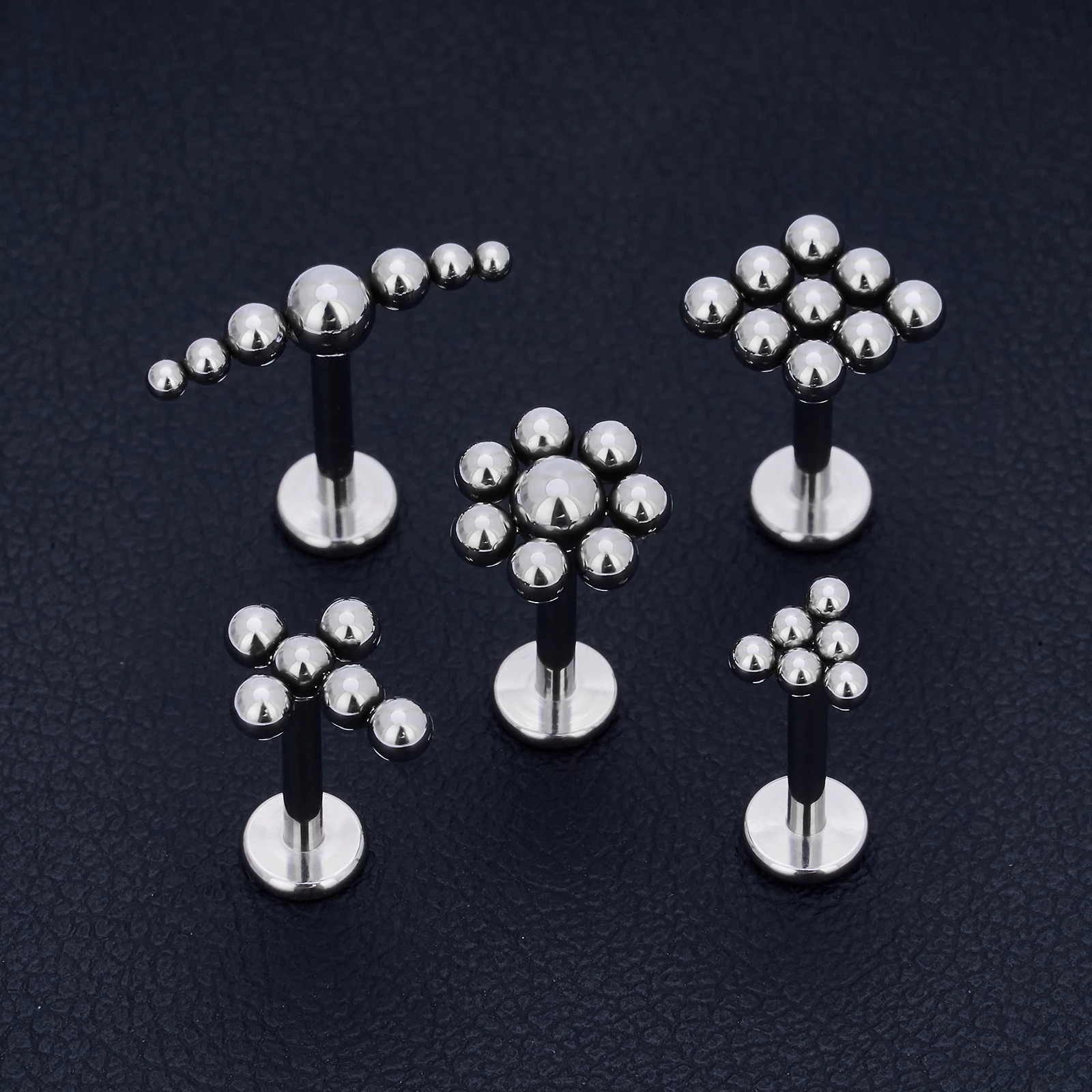 10pcs G23 Titanium Piercing Nose piercing balls combination nose stud ear tragus helix cartilage labret Body Piercing Jewelry