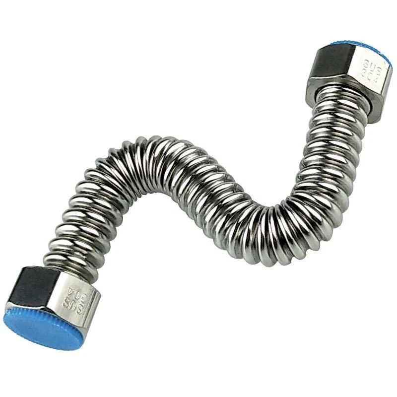 G1/2 304 Stainless Steel Water Inlet Hose Water Heater Hot and Cold Metal Hose Upper Pipe Water Inlet Pipe Toilet Faucet Bellows