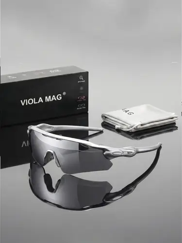 VIOLA MAG Integrated Half Frame Sunglasses, Color Film Unisex for Daily Travel Decoration, Anti Slip, with Mirror Bag - Image 2