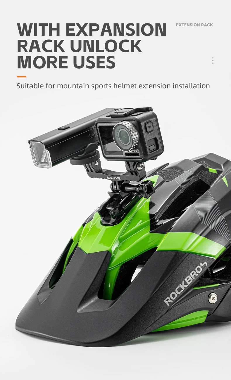 ROCKBROS Bicycle Computer Mount Bike Light Holder Bike Speedometer Gps Support Cycling Road Mtb Flashlight Extension Bracket