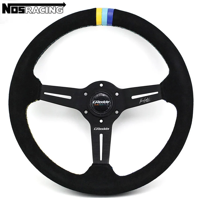 14inch 350mm Racing Sport Steering Wheel Universal Car Tuning Leather