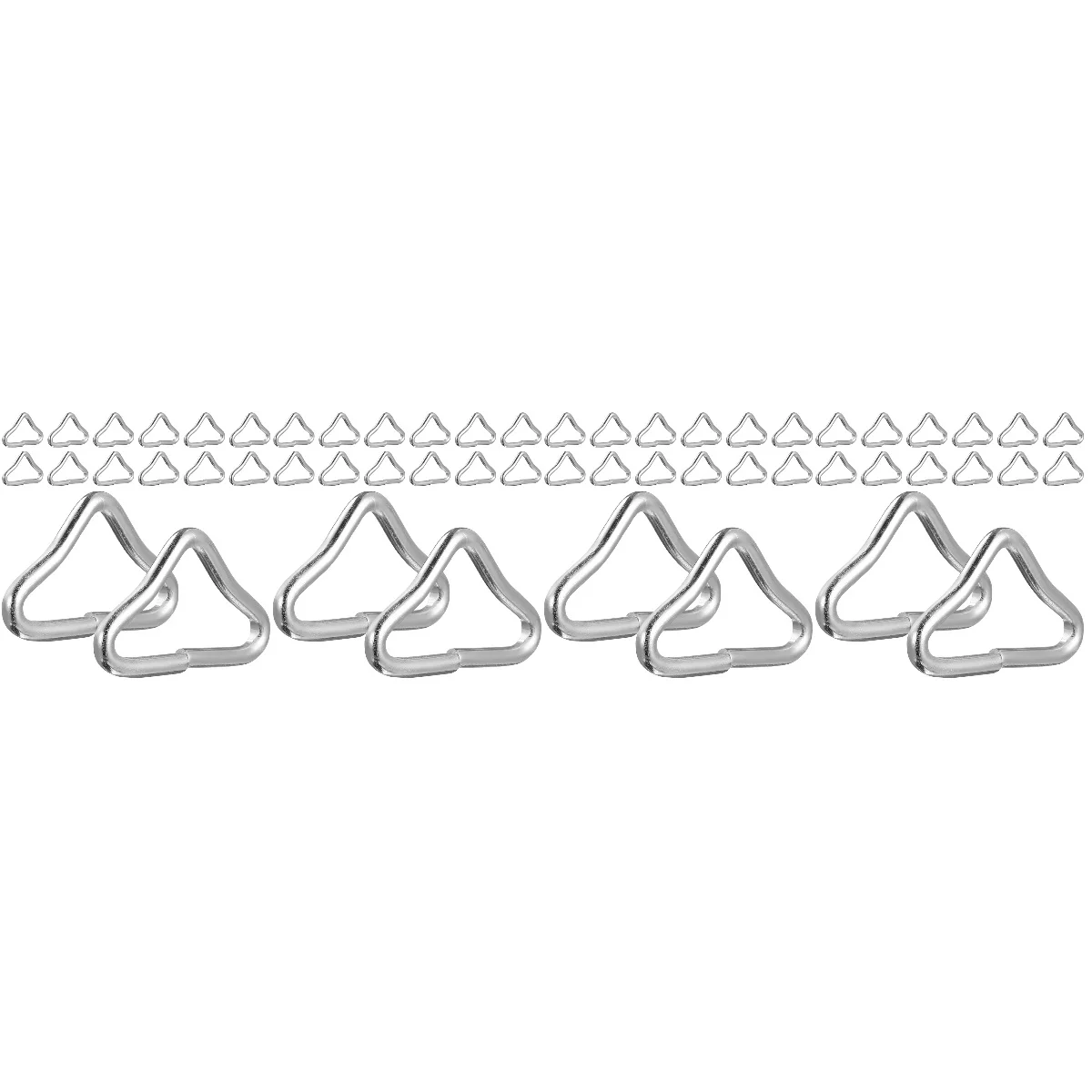 

4 PCS Trampoline Triangle Ring Professional Buckles DIY Portable Rings Parts Metal