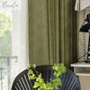 Chenille Blackout Curtains for Living Dining Room Bedroom Light Luxury French Matcha Green Sun Protection Home Decoration Custom 3