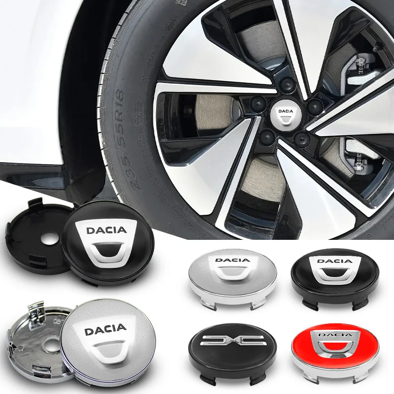 4Pcs 60mm Car Wheel Hub Center Caps Rim Cover Badge Emblem For Dacia Duster Logan MCV Sandero Stepway Dokker Lodgy Accessories car wheel hub covers